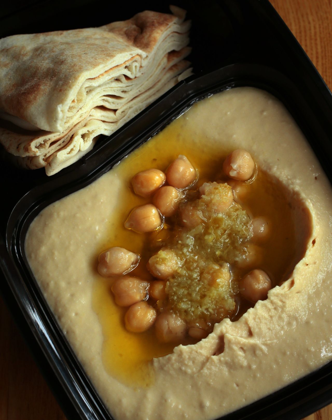 Hummus, Jordanian-style, from American Falafel in the Loop